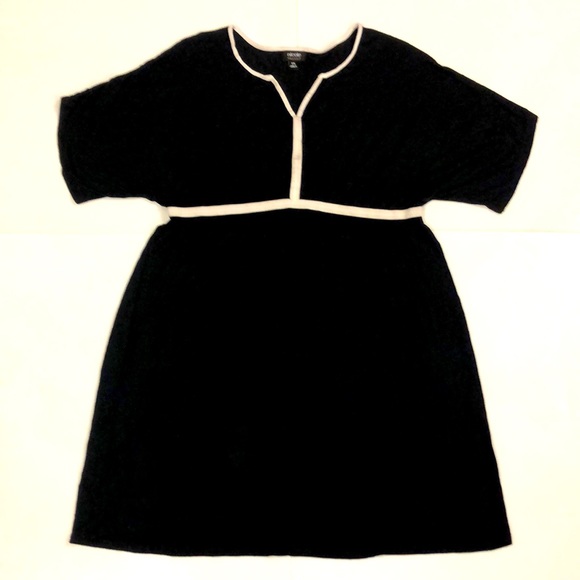 Nicole by Nicole Miller XXL Dress Black & White Elastic Piping Detail Stretchy - Picture 1 of 7